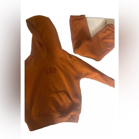 GAP Kids Rust Brown Two Piece Girls Hoodie & Jogger Set. Size 4 - Picture 5 of 8